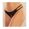 Adore Lovestruck Lace Peek-a-Boo Crotch Panty - Black, O-S, Women's Lingerie - Adult Naughty Store