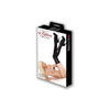 Allure Kitten Wet Look Thigh High Stockings Black O-S: Seductive Wet Look Thigh Highs for Women, Offering Ultimate Sensuality and Comfort in One Size