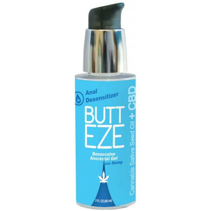 Body Action Butt Eze Anal Desensitizing Lubricant with Hemp Seed Oil 2oz - Ultimate Pleasure for Anal Play - Model BE-2001 - Unisex - Soothing and Sensational - Clear