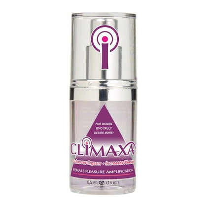 Introducing the SensaPleasure Climaxa Stimulating Gel - .5 Oz Pump Bottle: The Ultimate Female Pleasure Amplifier for Enhanced Endurance and Intimate Bliss