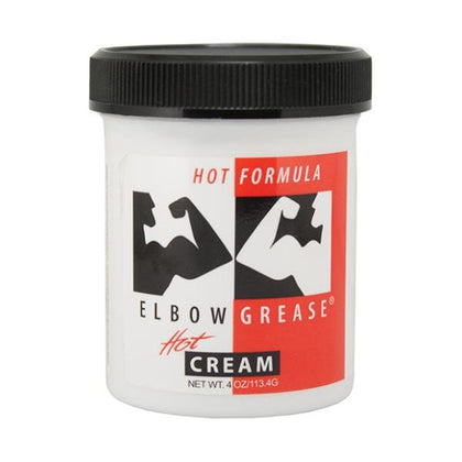 Elbow Grease Hot Cream - Intensify Pleasure with Warming Sensations - 4 Oz Jar