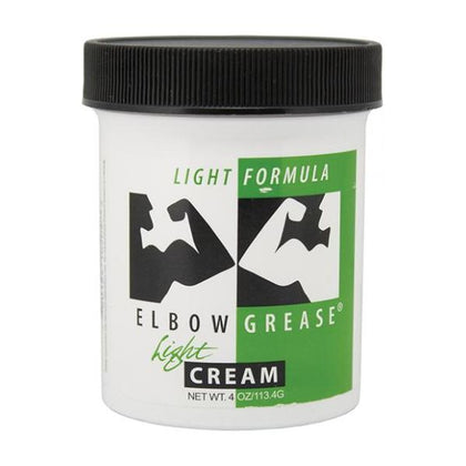 Elbow Grease Light Cream Jar - 4 Oz: The Ultimate Unscented Mineral Oil-Based Formula for Effortless Pleasure