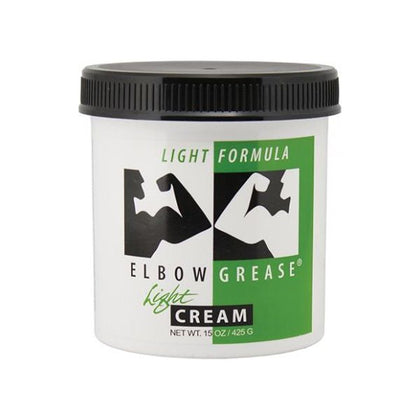 Elbow Grease Light Cream Jar - 15 Oz: The Ultimate Unscented Mineral Oil-Based Lubricant for Effortless Pleasure