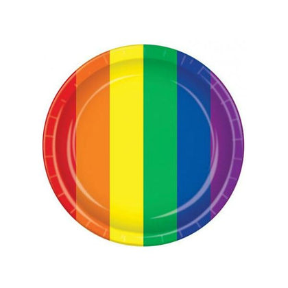 Introducing the Vibrant Pleasures Pride Plates - Rainbow Pack Of 8: A Celebration of Colorful Ecstasy! - Adult Naughty Store