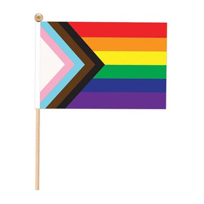 Beistle Fabric Pride Flag - Vibrant Rainbow LGBT Pride Flag on a 10½