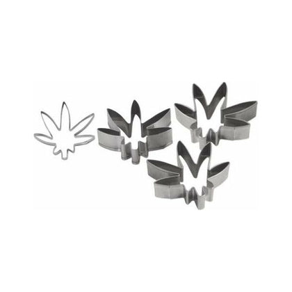 Stainless Steel Weed Leaf Cookie Cutters - Set of 3 - Adult Naughty Store