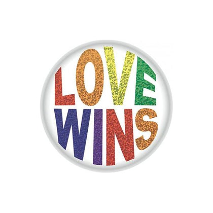Beistle Love Wins Button - Celebrate Love and Unity with this 2