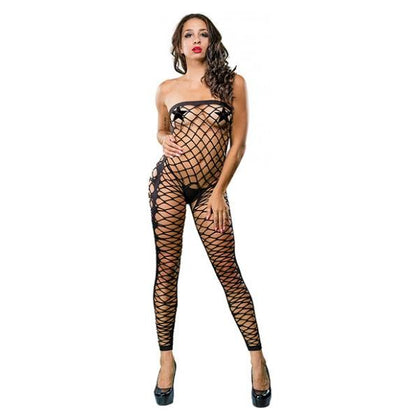 Beverly Hills Naughty Girl Crotchless Mesh Jumper - Sensual Seductress Lingerie, Model NHG-101, Women's Intimate Wear for Alluring Pleasure, One Size Fits Most