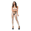 Beverly Hills Naughty Girl Crotchless Mesh Jumper - Seductive White Lingerie for Women - Model NHG-2001 - Unleash Your Sensuality with this Alluring Piece - One Size Fits Most - Adult Naughty Store