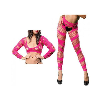 Beverly Hills Naughty Girl Crotchless Mesh & Fishnet Leggings Pink O/s

Introducing the Beverly Hills Naughty Girl Crotchless Mesh & Fishnet Leggings - Model N1P, for Women's Sensual Pleasure, Size O/S