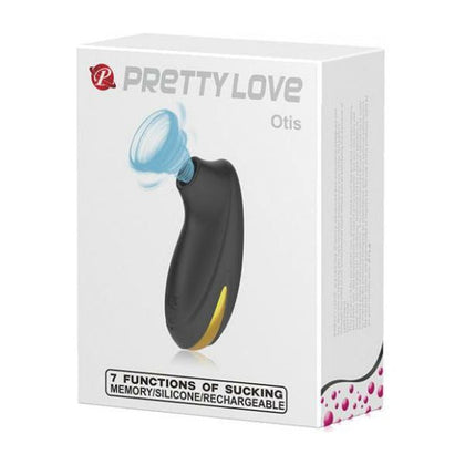 Pretty Love Otis Sucker - 7 Function Black & Gold: Powerful Silicone Suction Massager for Intense Pleasure - Model PL-OTIS7-BG