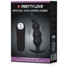 Pretty Love Vibrating Bead Butt Plug - Model X1 - Unisex Anal Pleasure - Black - Adult Naughty Store