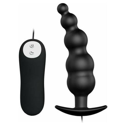 Pretty Love Vibrating Bead Butt Plug - Model X1 - Unisex Anal Pleasure - Black