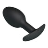 Pretty Love PL-001 Silicone Anal Plug with Ball - Black - Unisex Anal Stimulation Toy - Adult Naughty Store