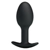 Pretty Love PL-001 Silicone Anal Plug with Ball - Black - Unisex Anal Stimulation Toy - Adult Naughty Store