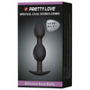 Pretty Love PL-APB492 Silicone Anal Plug with Ball - Unisex Anal Pleasure Toy (Black) - Adult Naughty Store