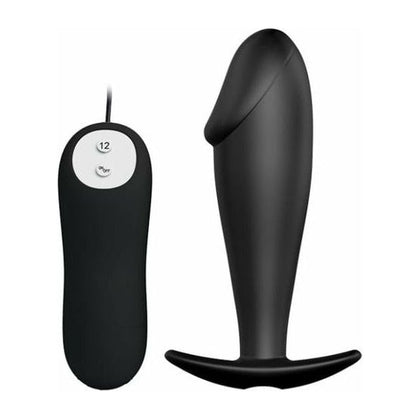 Pretty Love Vibrating Penis Shaped Butt Plug - Model PL-001 - Unisex Anal Pleasure - Black