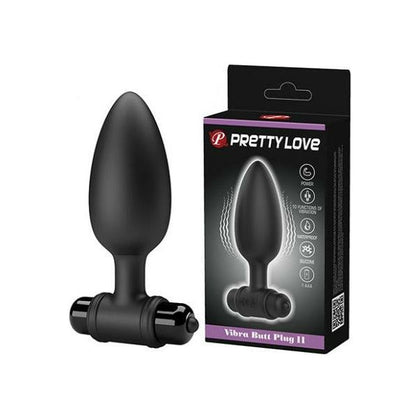 Pretty Love Vibra Butt Plug II - Black: The Ultimate Pleasure for Anal Delights