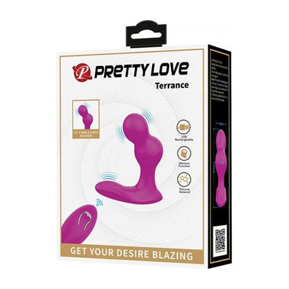 Pretty Love Terrance Dual Stimulator Anal Vibrator - PT004 - Unisex Prostate and Perineum Pleasure - Fuchsia