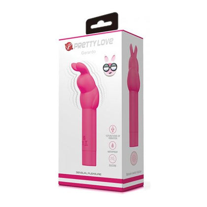 Pretty Love Gerardo Bunny Silicone Clitoral Vibrator G-Spot Stimulation - Hot Pink
