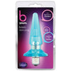 Blush Novelties B Yours Basic Vibro Plug Blue - Beginner's Anal Vibrating Toy - Model BV-001 - Unisex Pleasure - Blue
