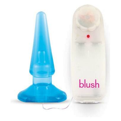 Introducing the Exquisite Pleasure Co. Basic Anal Pleaser Blue Vibrating Plug - Model A12: The Ultimate Backdoor Sensation for All Genders and Pleasure Seekers