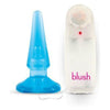 Introducing the Exquisite Pleasure Co. Basic Anal Pleaser Blue Vibrating Plug - Model A12: The Ultimate Backdoor Sensation for All Genders and Pleasure Seekers - Adult Naughty Store