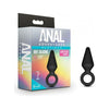 Blush Anal Adventures Platinum Silicone Loop Plug - Small Black: A Sensational Anal Pleasure Experience for All Genders - Adult Naughty Store