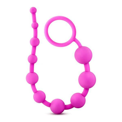 Blush Luxe Silicone 10 Beads Pink Anal Pleasure Sex Toy - Model LS10B-PNK
