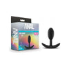 Blush Anal Adventures Platinum Silicone Vibra Slim Plug Small - Black - Adult Naughty Store