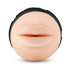 M for Men Torch Luscious Lips Beige Stroker - The Ultimate Ribbed Deep Throat Pleasure for Men