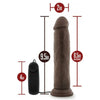 Dr. Skin Throb 9.5 Inches Vibrating Cock Suction Cup - Brown, Ultimate Pleasure for Him and Her - Adult Naughty Store