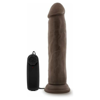 Dr. Skin Throb 9.5 Inches Vibrating Cock Suction Cup - Brown, Ultimate Pleasure for Him and Her - Adult Naughty Store