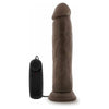 Dr. Skin Throb 9.5 Inches Vibrating Cock Suction Cup - Brown, Ultimate Pleasure for Him and Her - Adult Naughty Store