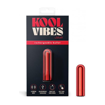 Introducing the Blush Kool Vibes Mini Rechargeable Bullet in Cherry: The Essential Clitoral Stimulator for Euphoric Pleasure - Adult Naughty Store