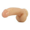 Blush Novelties The Pizza Boy Dildo Suction Cup Beige - Realistic Curved Shaft Pleasure Toy for Him and Her - Adult Naughty Store