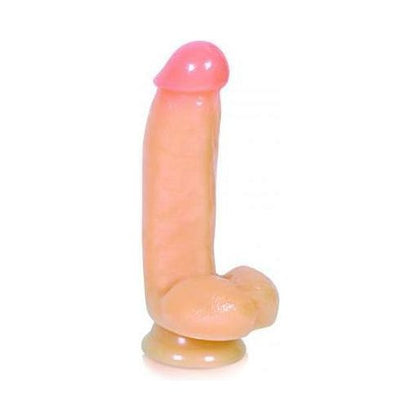 Blush Novelties The Pizza Boy Dildo Suction Cup Beige - Realistic Curved Shaft Pleasure Toy for Him and Her