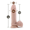 Blush Novelties Loverboy The Cowboy Suction Cup Dildo - Beige: A Curved Delight for Sensational Rodeos