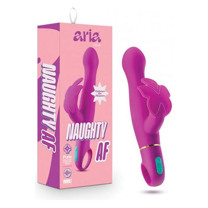 Aria® Naughty AF Plum Dual Stimulating Waterproof Vibrator - Intensify Your Pleasure - Adult Naughty Store