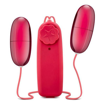 Cerise Pink Double Pop Eggs Vibrating Bullet - Model DPB-2 - For Dual Pleasure - Unisex