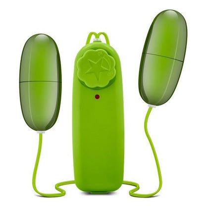 Lime Green Double Pop Eggs - Powerful Vibrating Bullets for Dual Stimulation - Model DP-2001 - Unisex Pleasure Toy