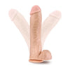 Introducing the Au Naturel Sensa Feel Dual Density Big John 11.5-Inch Suction Cup Dong for Advanced Users - Beige