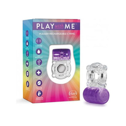 Blush Play With Me Pleaser Rechargeable C Ring - Purple - Adult Naughty Store