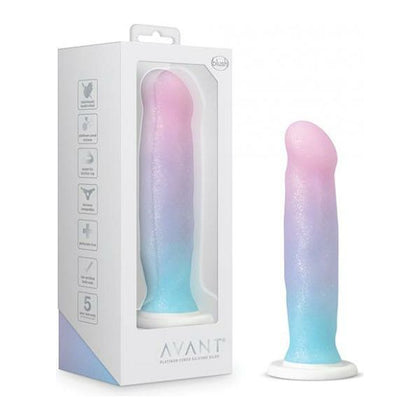 Avant D17 Lucky Pink-Blue Silicone Dildo for Women, 8