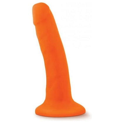 Neo Dual Density 6-Inch Neon Orange Dildo - Realistic Silicone Cock Toy for Sensual Pleasure