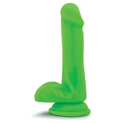 Neo Dual Density 6-Inch Neon Green Silicone Dildo with Balls - Realistic Model for Enhanced Pleasure