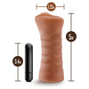 M for Men Julieta Mocha Tan Realistic Vagina Stroker - Pleasure Enhancing Vibrating Bullet - Model JM-001 - Men's Intimate Pleasure Toy