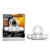 Blush Stay Hard 10 Function Vibrating Mega Bull Ring - Model X1 - Male - Clitoral Stimulation - Clear - Adult Naughty Store