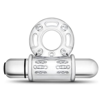 Blush Stay Hard 10 Function Vibrating Mega Bull Ring - Model X1 - Male - Clitoral Stimulation - Clear