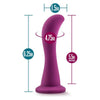 Temptasia Bellatrix Plum Purple G-Spot Dildo - Premium Silicone Pleasure Toy for Intense G-Spot Stimulation - Model B-22 - Women's Intimate Pleasure - Deep Purple - Adult Naughty Store